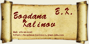 Bogdana Kalinov vizit kartica